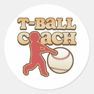 T-Ball Coach Classic Round Sticker