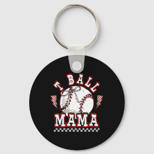 T-ball Mama Game Day Baseball Mum Softball Player Key Ring