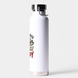 T-Ball Poppy Vintage Engraving Shirt Design_1 Water Bottle