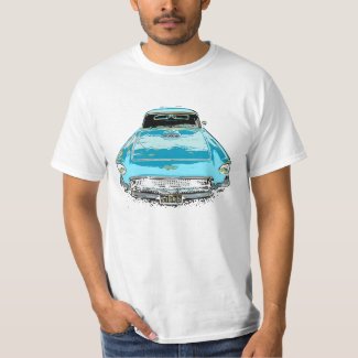 T-Bird Classic Car Graphic Lithograph T-Shirt
