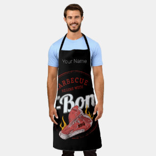 T-bone Steak Barbecue Vintage BBQ Father's Day Apron