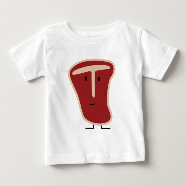 T-bone steak meat protein grilled beef fat bone baby T-Shirt (Front)