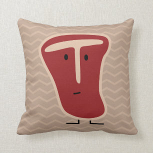 T-bone steak meat protein grilled beef fat bone cushion