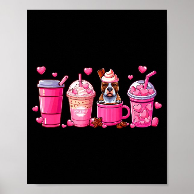 T Bull Inside Cup Coffees Lover Valentine's Day He Poster (Front)