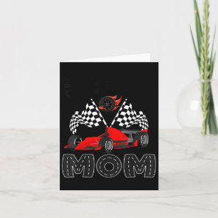 T Crew Mum Racing Car Birthday Boy Family Matching Card