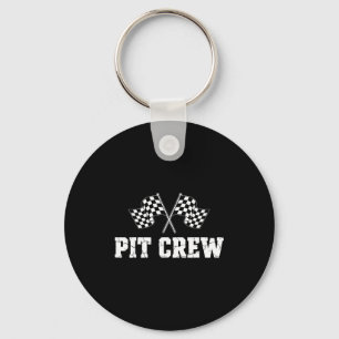 T Crew Race Car Birthday Party Family Matching Car Key Ring