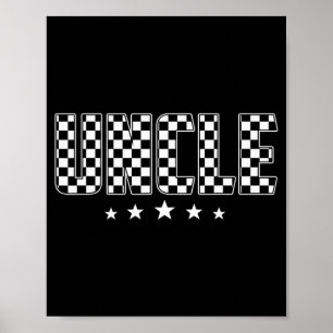 T Crew Uncle Racing Car Family Matching Birthday P Poster