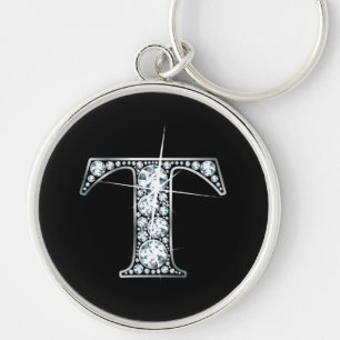 "T" Diamond Bling Keychain