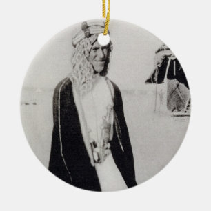 T. E. Lawrence in Arab Dress (b/w photo) Ceramic Ornament