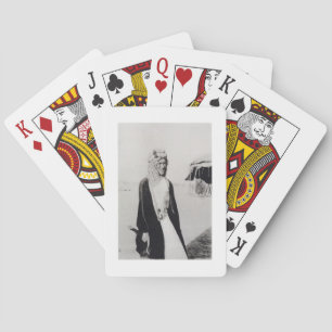 T. E. Lawrence in Arab Dress (b/w photo) Playing Cards