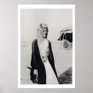T. E. Lawrence in Arab Dress (b/w photo) Poster