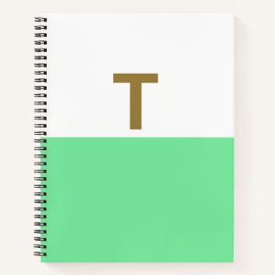 T Gold Initial Notebook