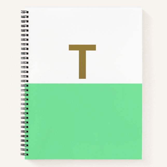 T Gold Initial Notebook (Front)