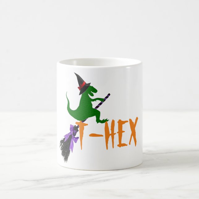 T-hex T-rex funny spooky halloween mug design (Center)