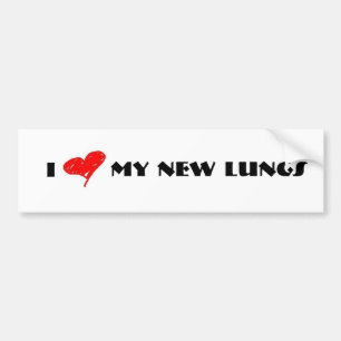 t) I heart my lungs - Bumper Sticker
