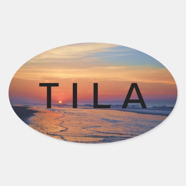 T I L A OVAL STICKER (Front)