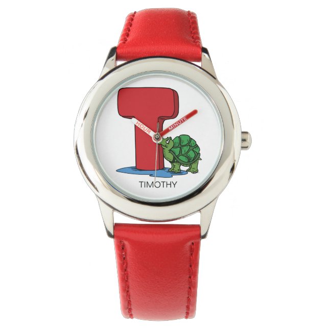 T is for ___ custom name Kid's Watch (Front)