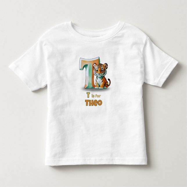 T is for Theo - Personalised Toddler T-Shirt (Front)