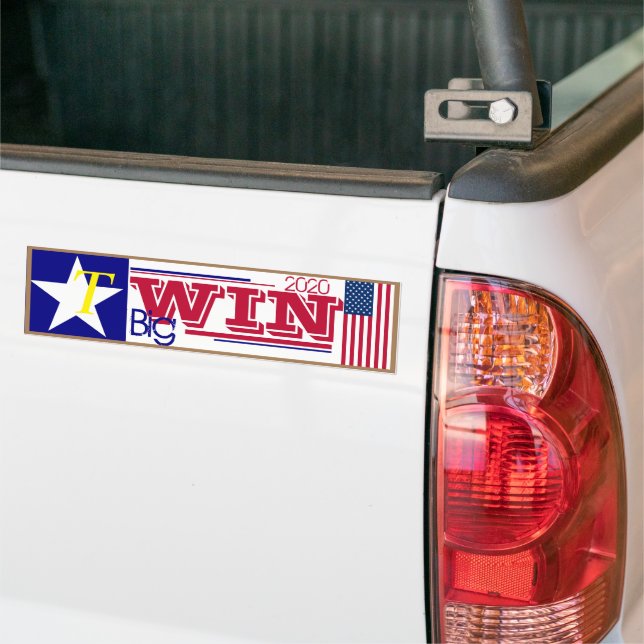 T is for Trump Big Win 2025 Bumper Sticker (On Truck)
