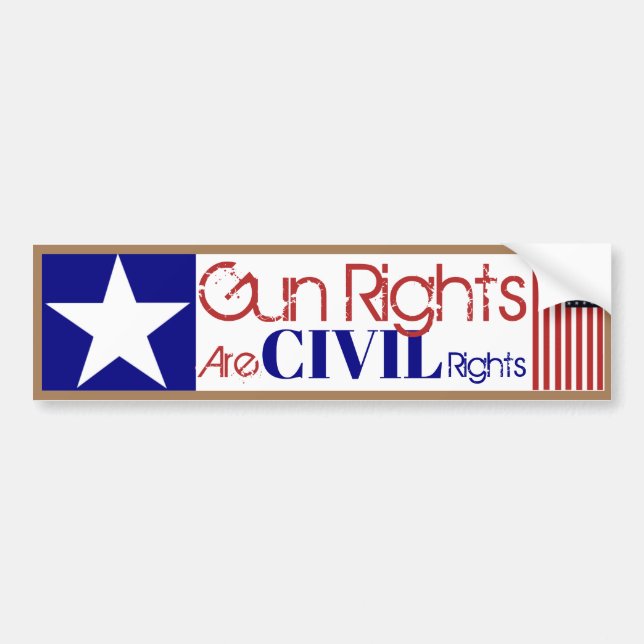 T is for Trump Gun Rights are Civil Rights  Bumper Sticker (Front)