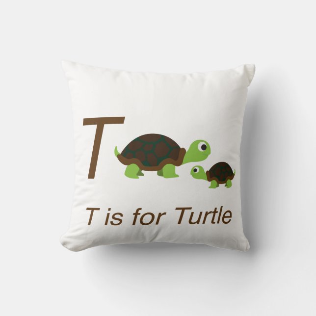 T is for Turtle Cushion (Front)