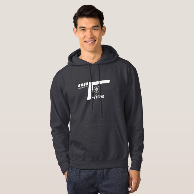 T-Line Hoodie (White Logo Design) (Front Full)