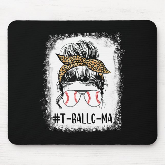 T-ll G-ma Life Messy Bun Leopard Print Softll  Mouse Pad (Front)