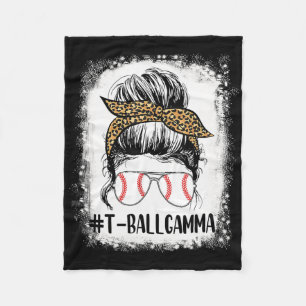 T-ll Gamma Life Messy Bun Leopard Print Softll  Fleece Blanket