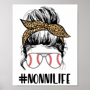 T-ll Nonni Life Messy Bun Leopard Print Softll
