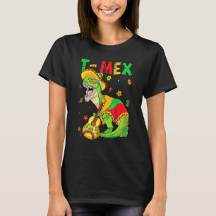 T Mex Sombrero Cinco De Mayo Mexican Rex Dinosaur T-Shirt