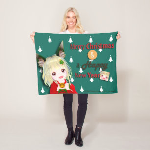 t_mikage blanket[CHRISTMAS]/ミカゲブランケット[CHRISTMAS] Fleece Blanket