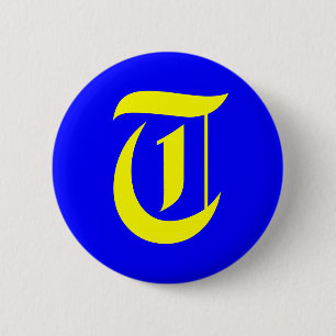 T - OLD ENGLISH 6 CM ROUND BADGE