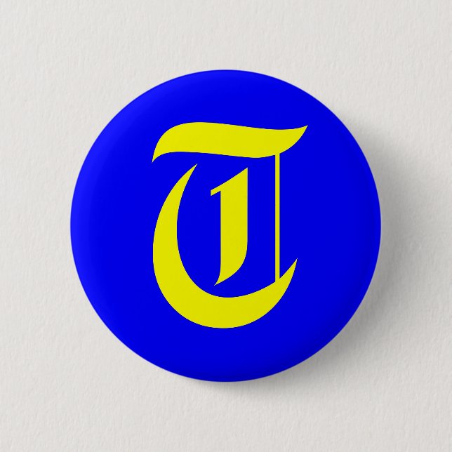 T - OLD ENGLISH 6 CM ROUND BADGE (Front)