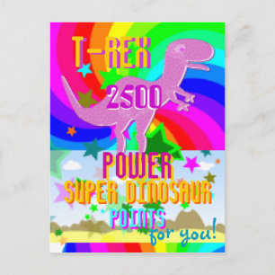 T-Rex 2500 Power Super Dinosaur Points for You! Postcard