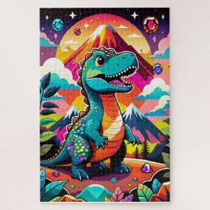T-Rex and colour Jigsaw Puzzle