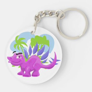 T-Rex and Stegosaurus Keychain