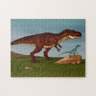 T-Rex and Velociraptor Jigsaw Puzzle