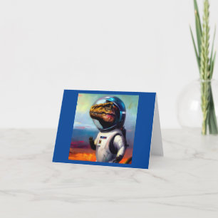 T Rex Astronaut Card