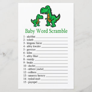 T-rex Baby word scramble game