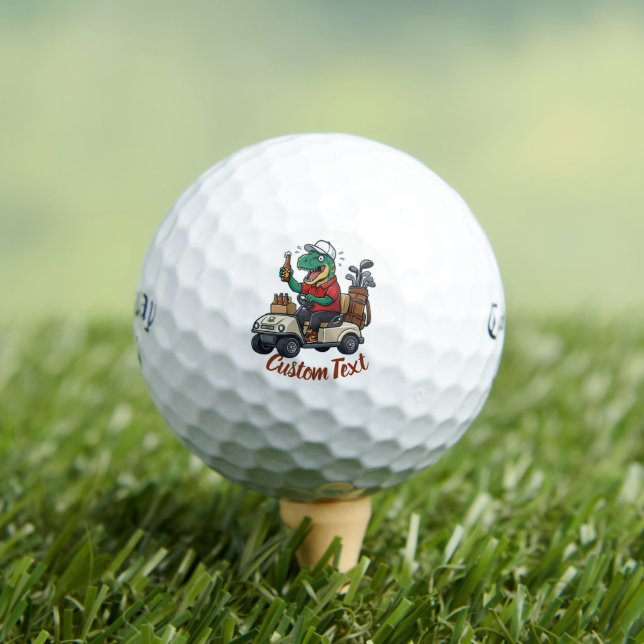 T-Rex Beer Golf Balls - Custom Callaway Dinosaur (Insitu Tee)