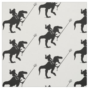 T-rex & bigfoot selfie fabric