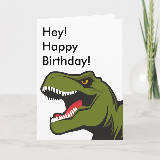 T-Rex Birthday Card (Front)