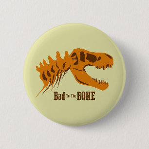 T-Rex Bones 6 Cm Round Badge