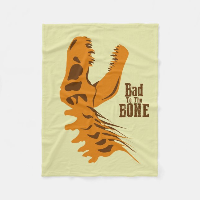 T-Rex Bones Fleece Blanket (Front)