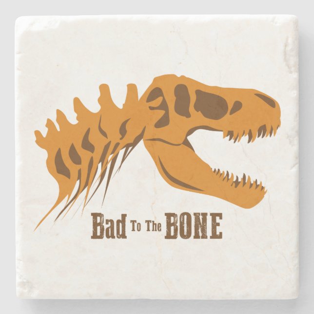 T-Rex Bones Stone Coaster (Front)