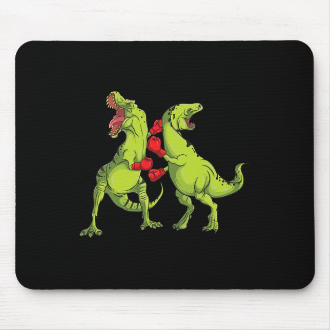 T-rex Boxing  Mouse Pad (Front)