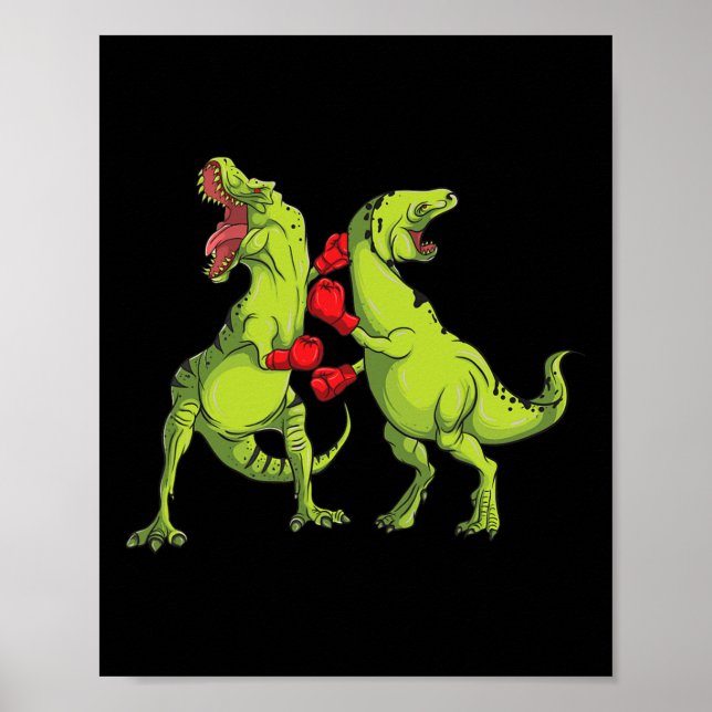 T-rex Boxing  Poster (Front)