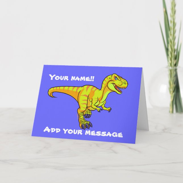 T-Rex cartoon Card (Front)