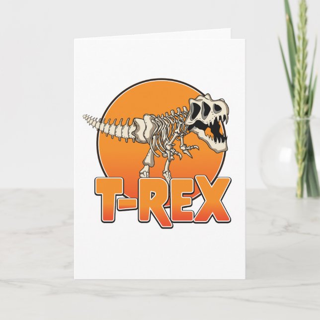 T-REX cartoon logo Invitation (Front)