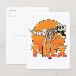 T-REX cartoon logo Invitation Postcard